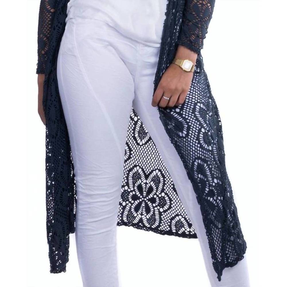 NEW GIGI MODA clara long knit cardigan in charcoal